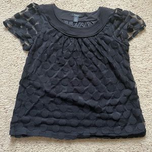 Style & Co woman’s black lace blouse